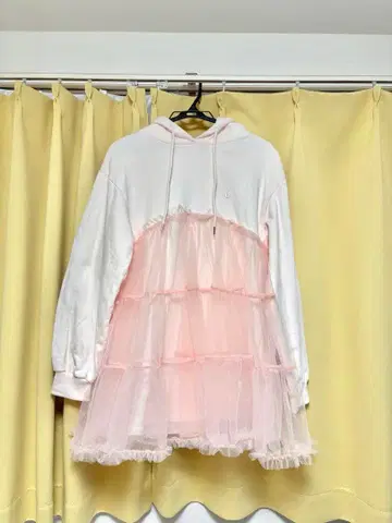 epine/튤/프릴/핑크 후드티