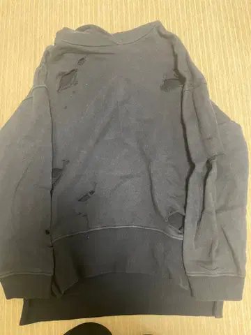 IRENE 아이레네 데미지 후드티 네이비