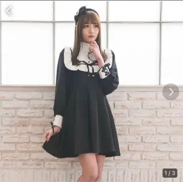 ROJITA 로지타 블랙 원피스 메이드