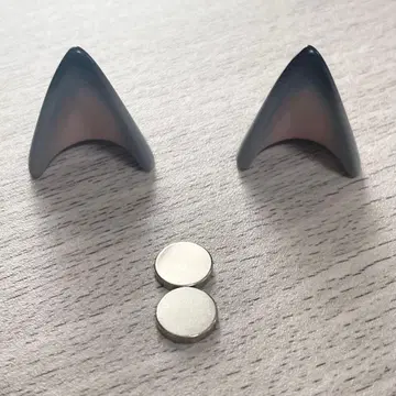 고양이 귀 헤드 데코 부품 자석 포함 그레이