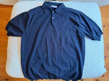 MACKINTOSH LONDON 하이 게이지 코튼 니트 피케 셔츠 L