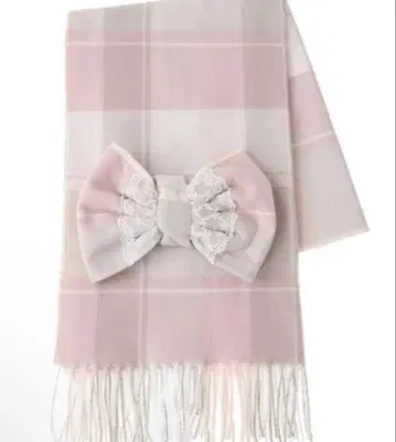 LIZ LISA 리즈리사 체크 리본 스톨 머플러