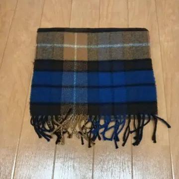 글렌 레시 100% 울 머플러 체크 무늬