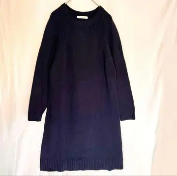 GALERIE VIE 튜닉 원피스 니트 울 카멜 실크