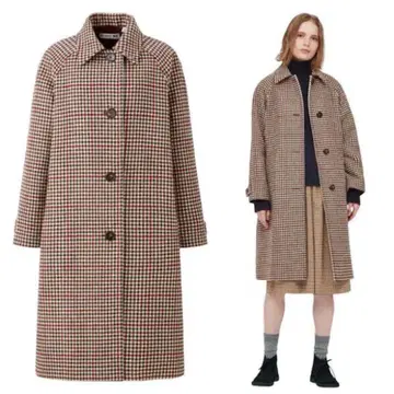 유니클로 JW ANDERSON 스텐카라 코트 S 사이즈 체크 새상품급