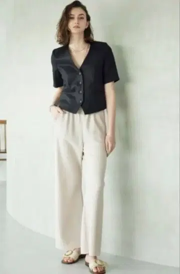 허리밴딩 슬림 레그 이지 팬츠