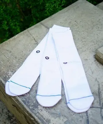 STANCE 스탠스 삭스 무지 양말 3세트 화이트