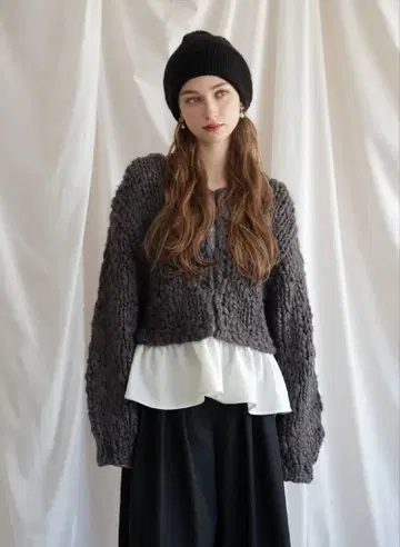 acka frill hand knit cardigan
