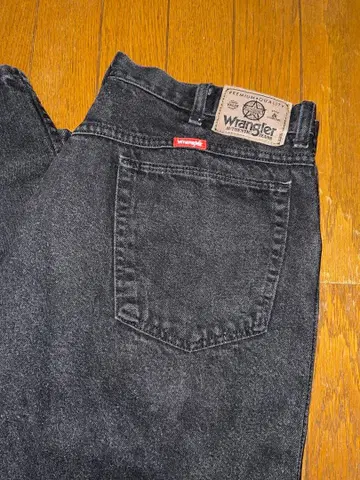 Wrangler 랭글러 USA제 블랙 데님 97601 초와이드 배기