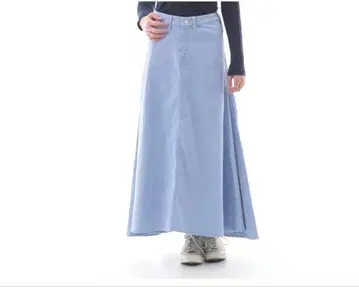 woadblue WISTERIA 데님 스커트 S 롱 기장