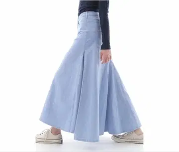 새상품급 woadblue WISTERIA 데님 스커트 S 롱