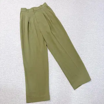 로리즈팜 캐주얼 팬츠 L 사이즈 카키 허리밴딩