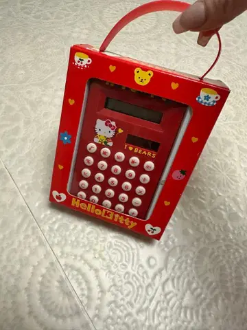 초레어! 산리오 Hello Kitty 계산기 빨간색 키티