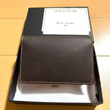 Paul Smith 초레어 브라이들 가죽 명함지갑 미사용 새상품 브라운