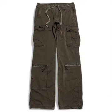 일본 라벨 9포켓 와이드 카고 팬츠