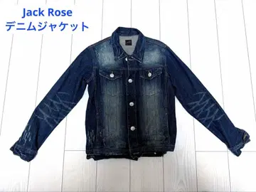 JACK ROSE 데미지 가공 다크 블루 데님 자켓