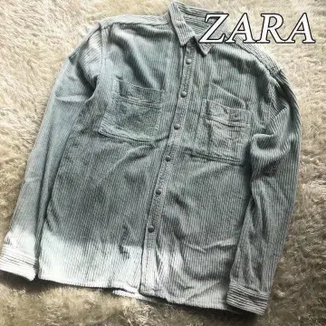 ZARA 자라 코듀로이 워크 자켓 S 그린 계열