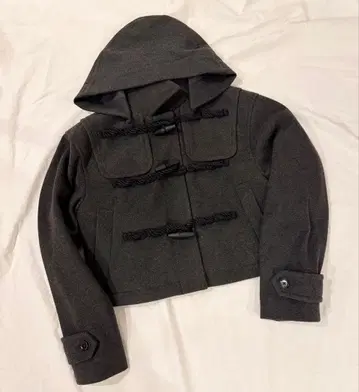 그레이 후드 부착 더플 코트 GU rokh