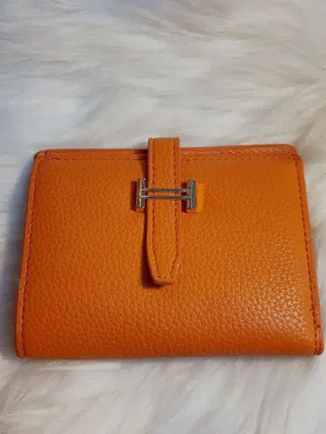 *.이단 접이식 지갑 인기 색상 오렌지 고급스러움 레어 *.