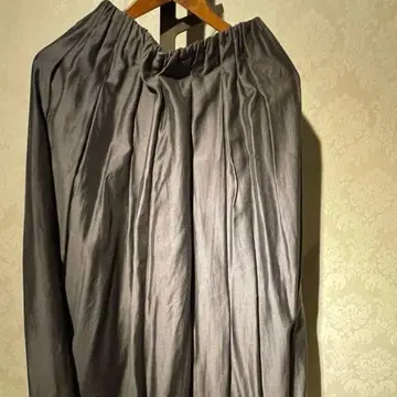 플레어 롱 스커트 그레이