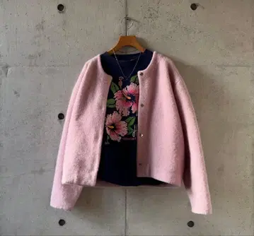 t.japan 니트 자켓 핑크