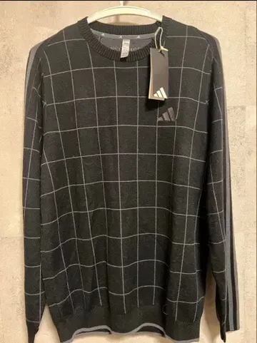 [ 미사용 새상품 ] 아디다스 크루넥 쓰리 스트라이프 긴팔 스웨터