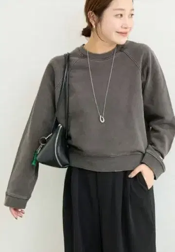 JOURNAL STANDARD / 피그먼트 크러쉬 맨투맨 그레이