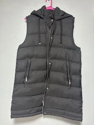 ZARA 블랙 다운 베스트 L 사이즈