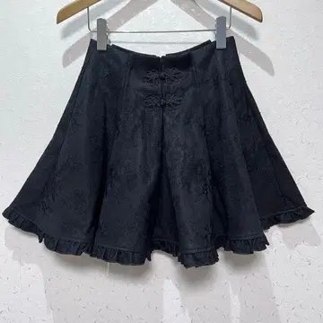 ROJITA 레이스업 프릴 플레어 스커트