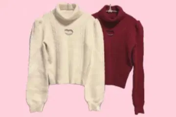 미셸 마카롱 하트 니트 2색 세트