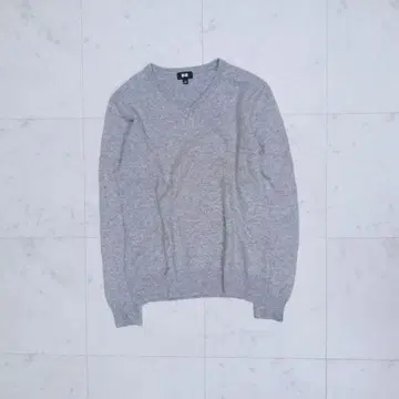 유니클로 캐시미어 100% V넥 스웨터 L 그레이