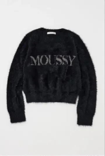 MOUSSY 블랙 니트 스웨터