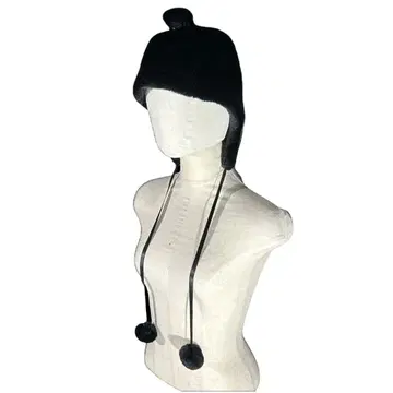 00s archive 인조 모피 모자 꽁지 캡 Y2K 블랙