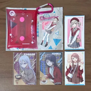 프로세카 스시로 콜라보 멀티 파우치 클리어 카드 스티커 5종 세트