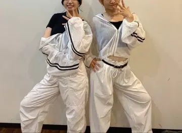 화이트 메쉬 셋업 155cm