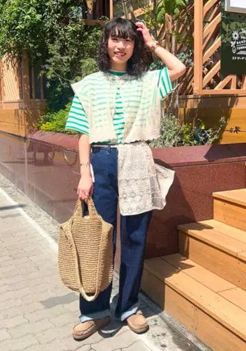 BEAMSBOY 베스트풍 시스루 레이스