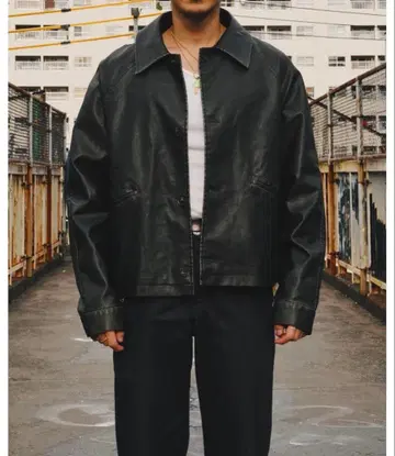 빈티지 스타일 가죽 자켓 Noen M 사이즈