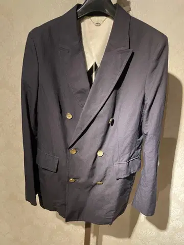 네이비 더블 브레스트 자켓 골드 버튼