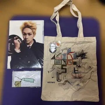 SHINee 온유 굿즈 묶음 판매 클리어 파일 캔뱃지 토트