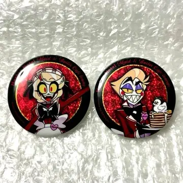 해즈빈 호텔 애니메이트 카페 아카페 루시퍼 찰리 캔뱃지