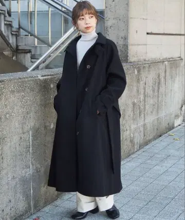 [ 익명 배송 ] tiptop 2WAY 스텐 칼라 롱 코트