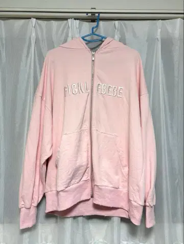 FICKLE BEBE 핑크 집업 후드티