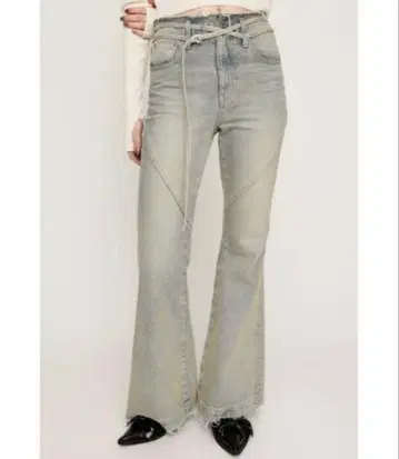 SLY 프린지 저스트 허리 플레어 팬츠 라이트 블루