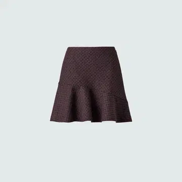 UNIQLO C 플레어 스코트 미니 스커트 다크 브라운 S 사이즈