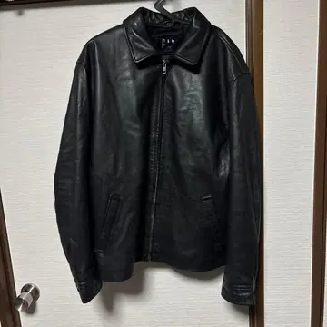 GAP 올드 갭 M 가죽 자켓 블루종 퀼팅 천연 가죽