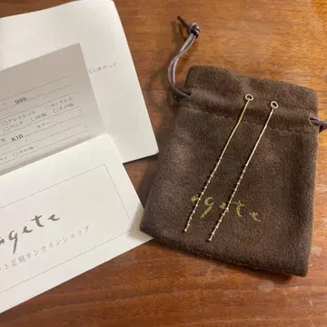 새상품 agete 아가트 K10 귀걸이 참 참 베네치안 체인