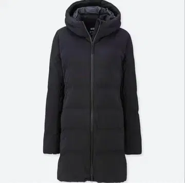 새상품급 유니클로 심리스 다운 숏코트 블랙 M