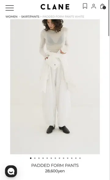 CLANE 패디드 폼 팬츠 화이트