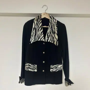 자켓 빈티지 제브라 패턴 구제 의류