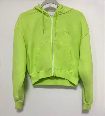 [ 새상품급 ] X-girl 지퍼 후드티 옐로우 그린 라이트 그린 S